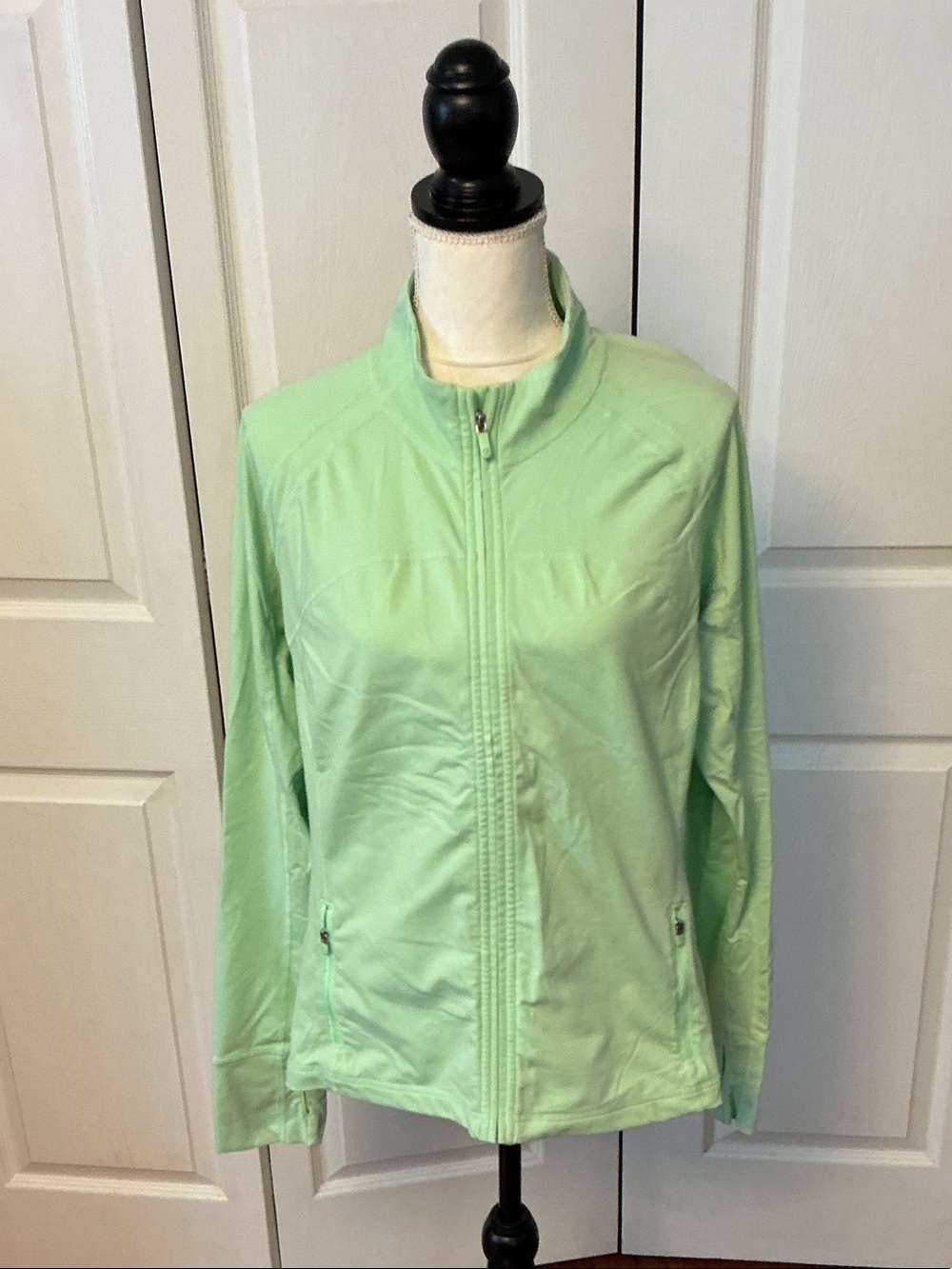 GAP Women's Light Mint Green Zip Front Athletic Jacket